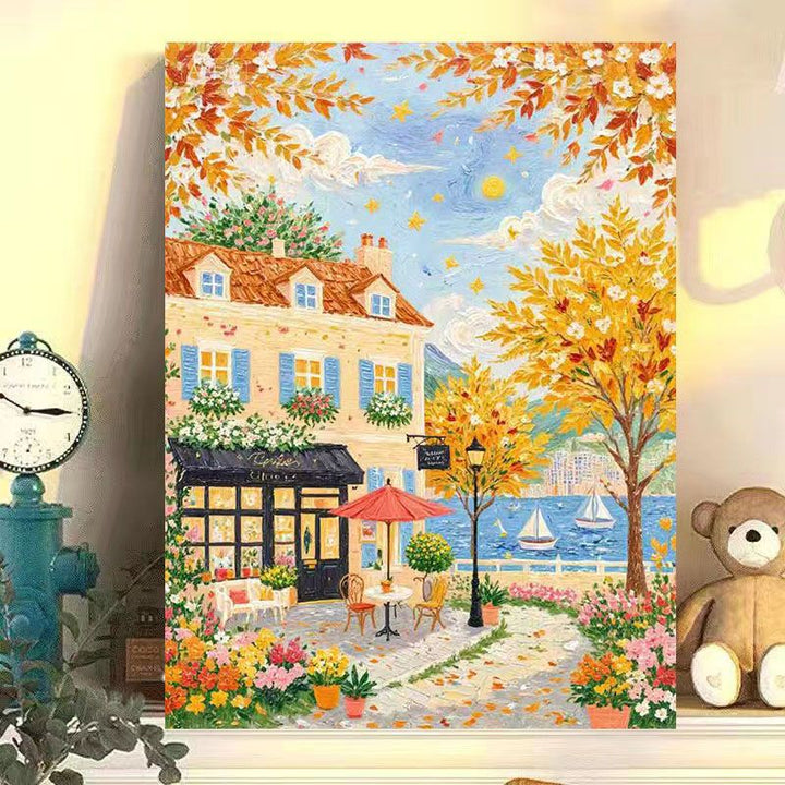 Scenic Autumn Landscape Canvas Art Print Kalsten