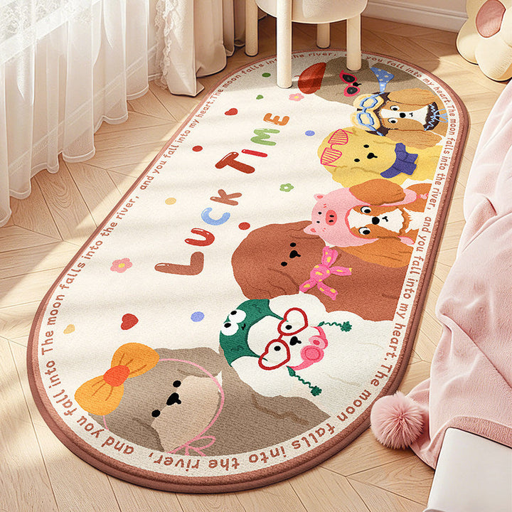 Children's Playful Animal Design Area Rug Kalsten