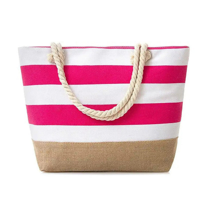 Beach bag with maritime stripes and sturdy rope handles Kalsten