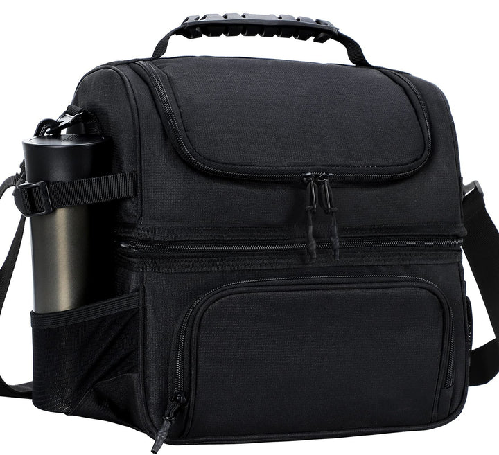 Insulated Lunch Bag with Multiple Compartments and Bottle Holder Kalsten