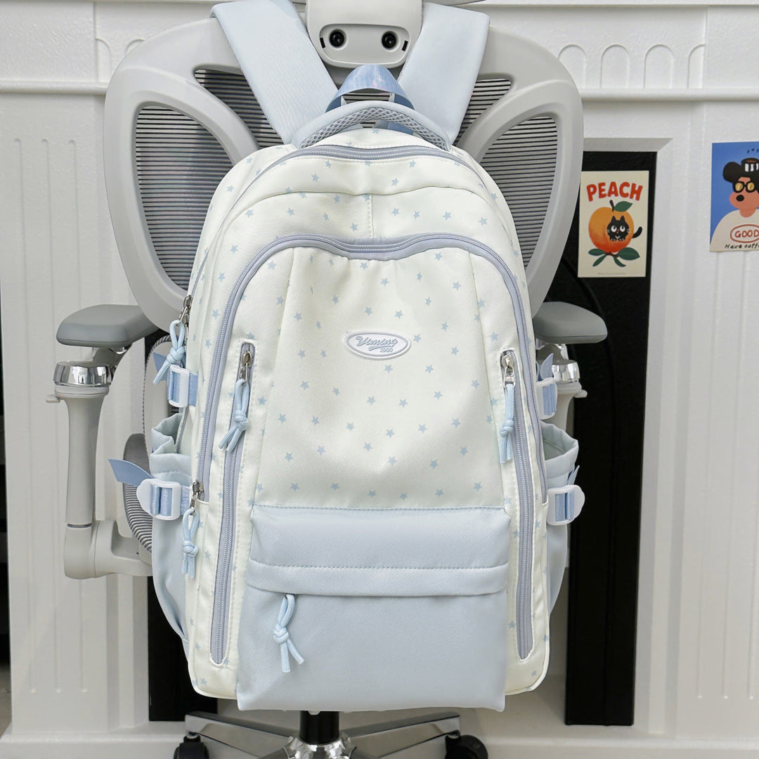 Chic Multi-Functional Star-Embellished School Backpack