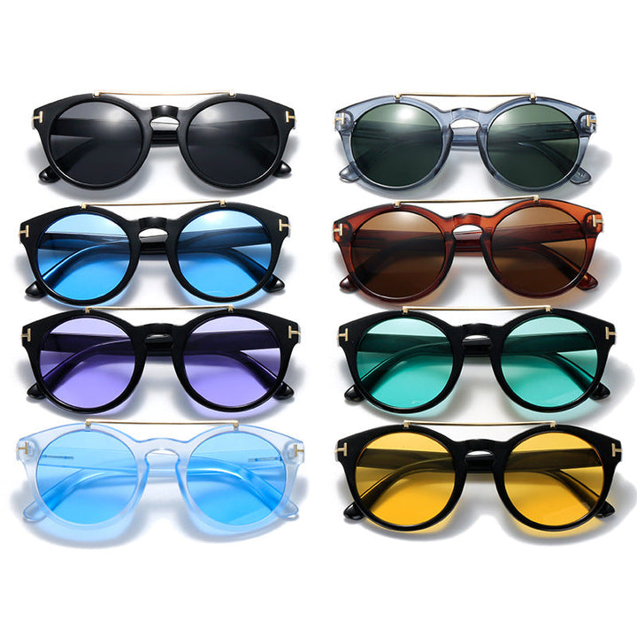 Ladies fashionable sunglasses with elegant round lenses Kalsten