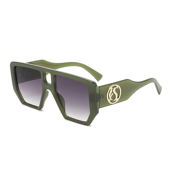 Women’s square sunglasses with striking pattern and golden accents Kalsten