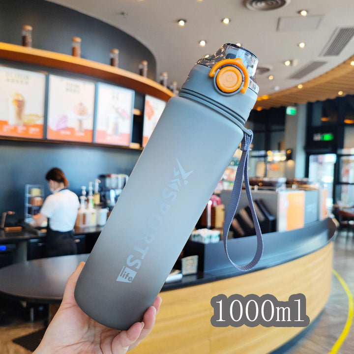 Women's Motivational Water Bottle with Unique Time Marking and Secure Closure Kalsten
