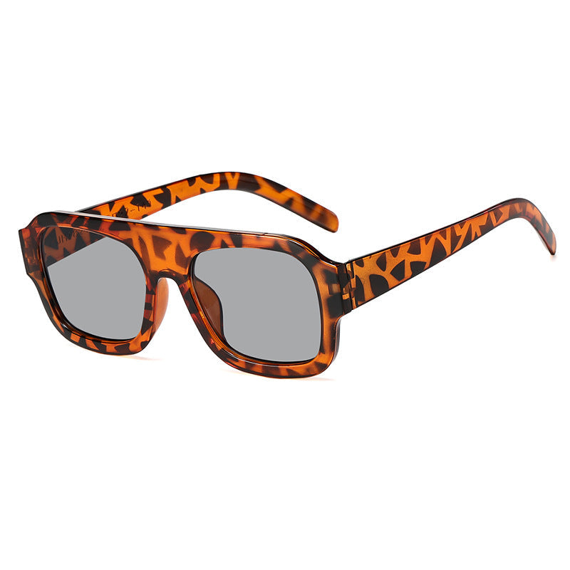 Women’s stylish square sunglasses with eye-catching animal print design Kalsten