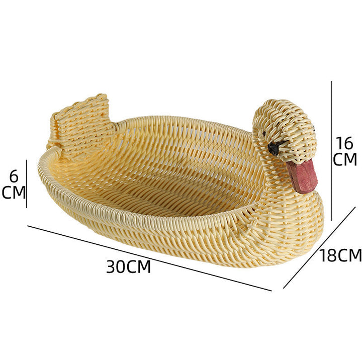 Decorative Woven Duck-Shaped Storage Basket Kalsten