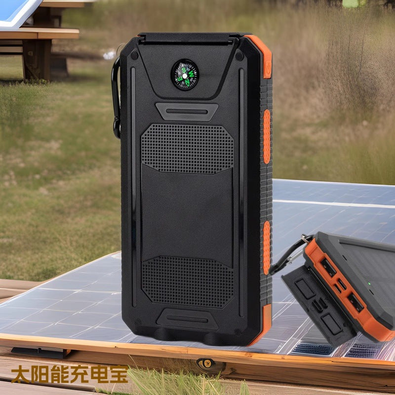 Solar-powered power bank with LED lighting and integrated compass Kalsten