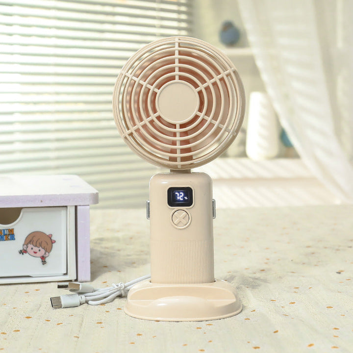 Ladies portable mini fan with digital control and USB connection Kalsten