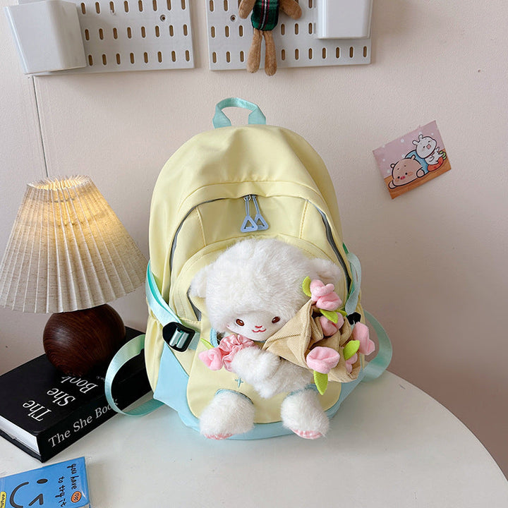 Backpack with Cute Plush Design and Practical Compartments Kalsten