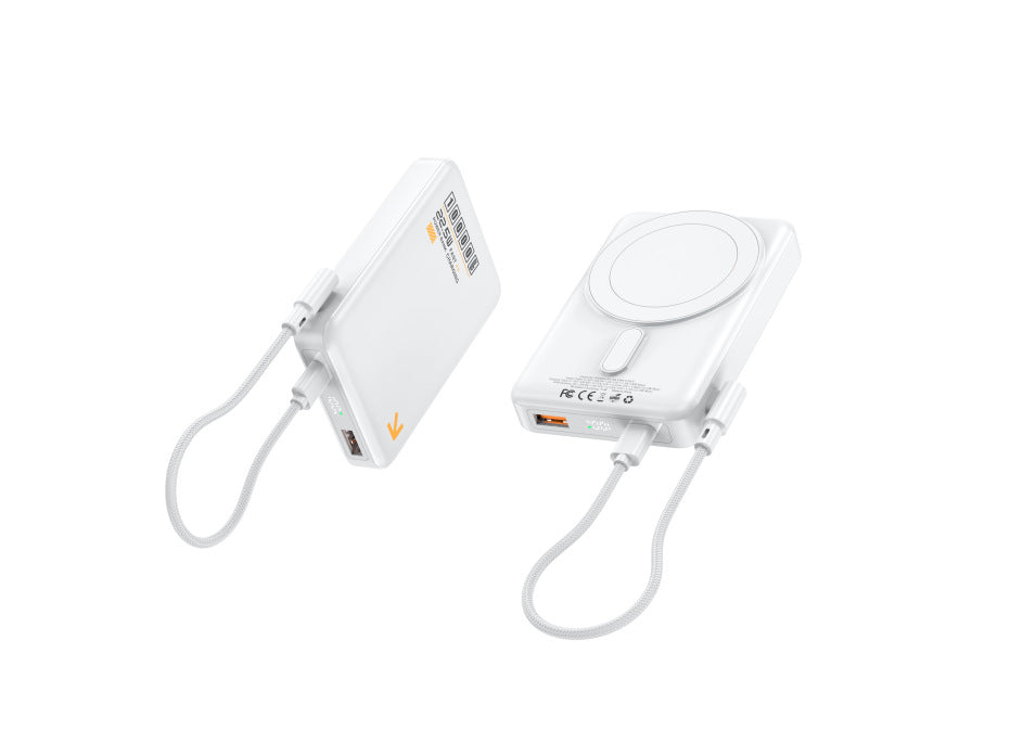 Portable power bank with inductive fast charging function and LED display Kalsten