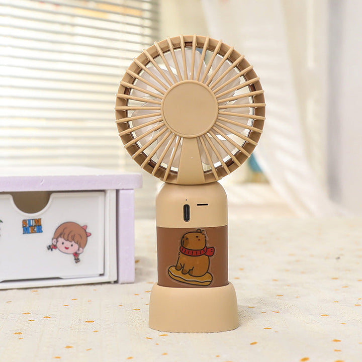 Unisex portable hand and table fan with LED color change and quiet motor Kalsten
