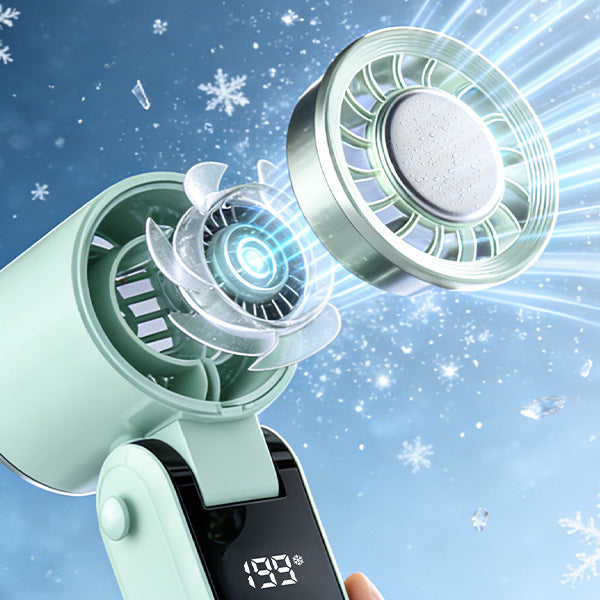 Women's Portable Hand Fan with LED Display Kalsten