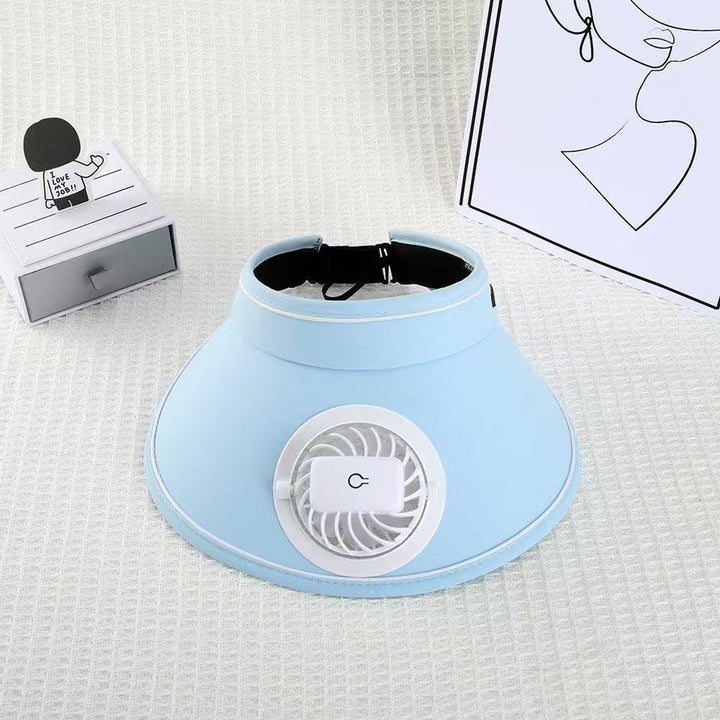 visor with detachable USB fan, adjustable headband and breathable UV protection Kalsten