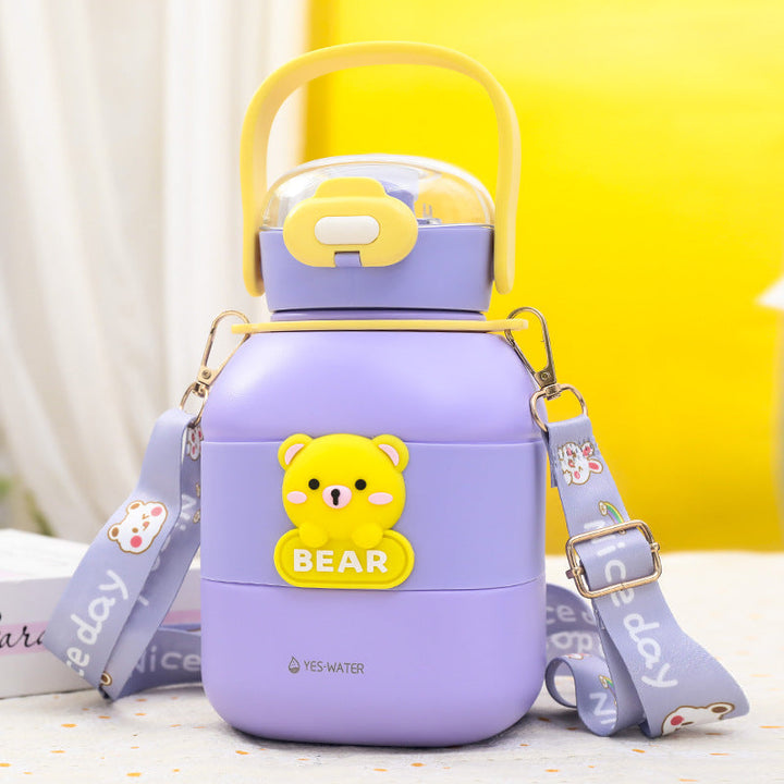 Women Insulated Drinking Bottle with Cute Bear Motif Kalsten