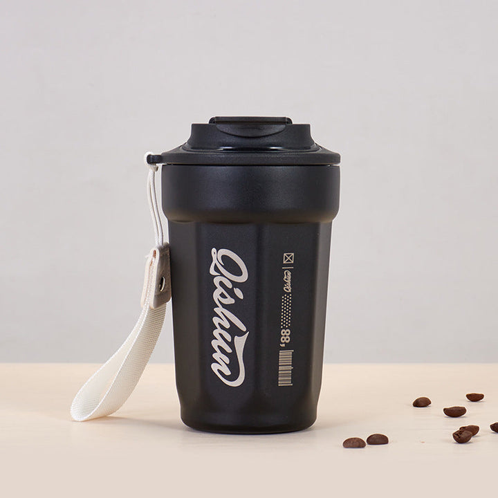 Ladies practical insulated drinking cup with carry strap Kalsten