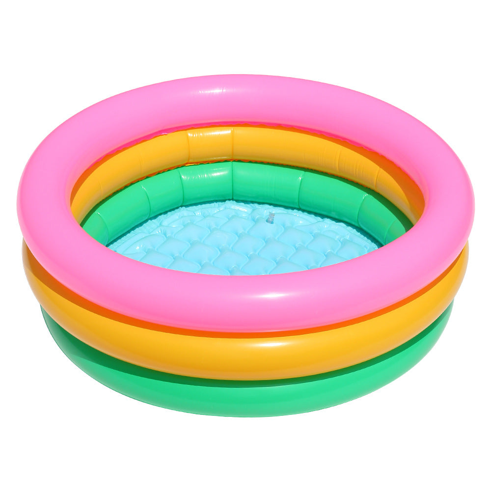 Ladies inflatable paddling pool with colorful sea design Kalsten