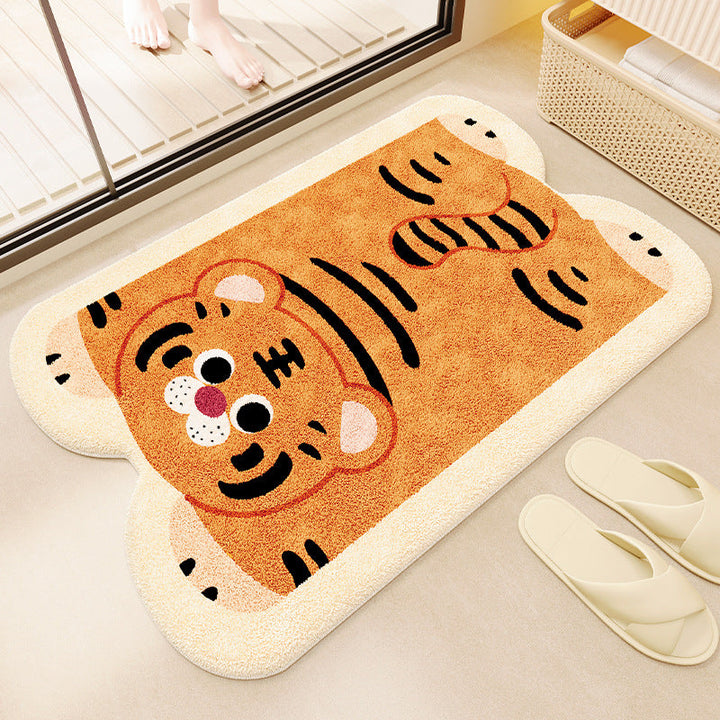 Cartoon Animal-Themed Bath Mat Kalsten