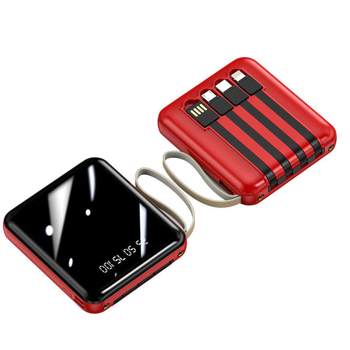 Portable power bank with integrated cables and digital display Kalsten
