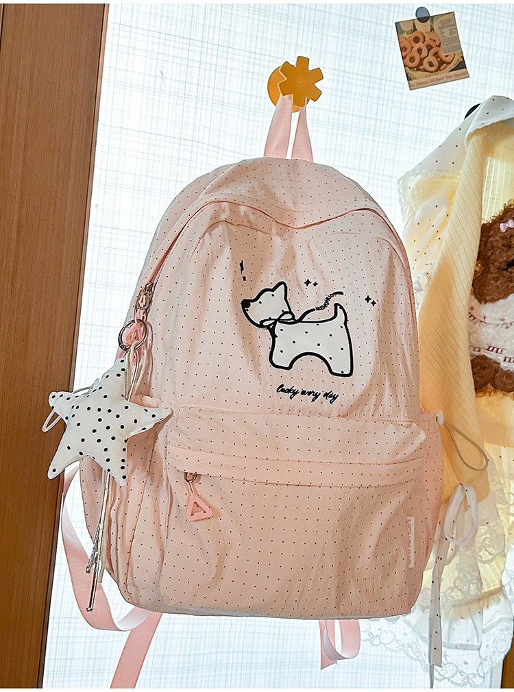 Lightweight Cat Print School Backpack