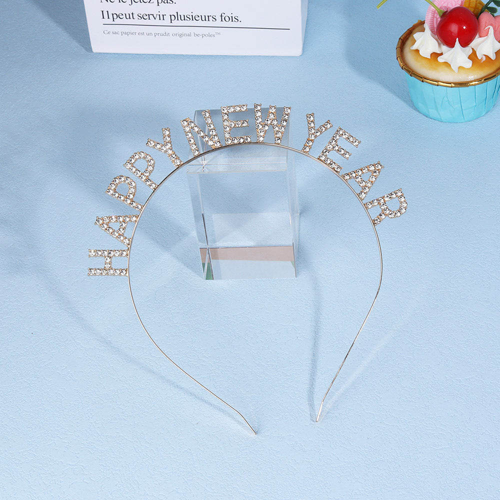 Ladies Glitter Hair Band with "Happy New Year" inscription Kalsten
