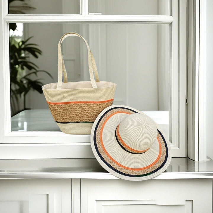 Beach bag with colorful stripes Kalsten