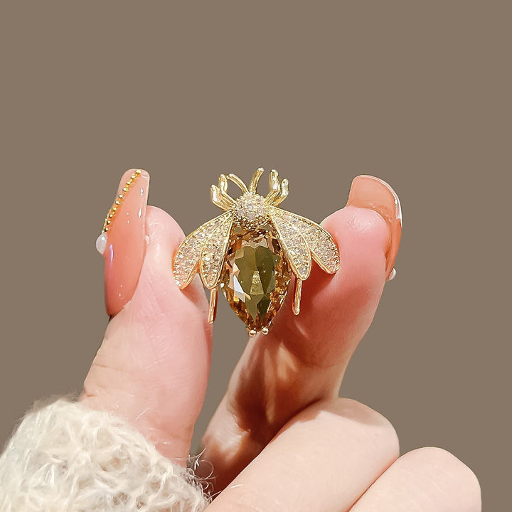 Exclusive bee brooch with crystals Kalsten