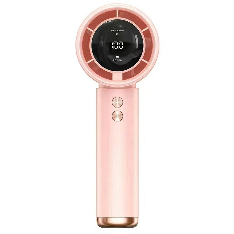 Unisex portable USB rechargeable handheld fan with digital display and multi-stage control Kalsten