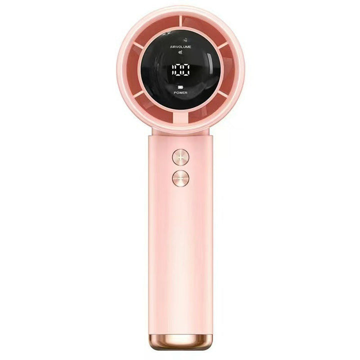 Unisex portable USB rechargeable handheld fan with digital display and multi-stage control Kalsten
