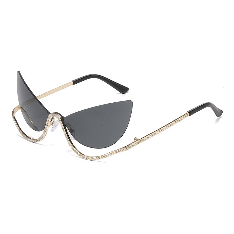 Women's extravagantly shaped Cat-Eye sunglasses with sparkling appliqués Kalsten