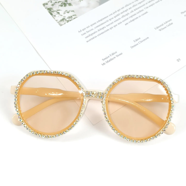 Women Glittering Oversized Sunglasses Kalsten