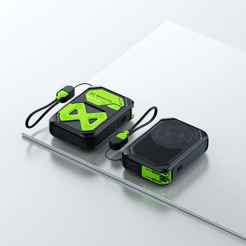 Portable power bank with dual fast charging function and intelligent cable management Kalsten
