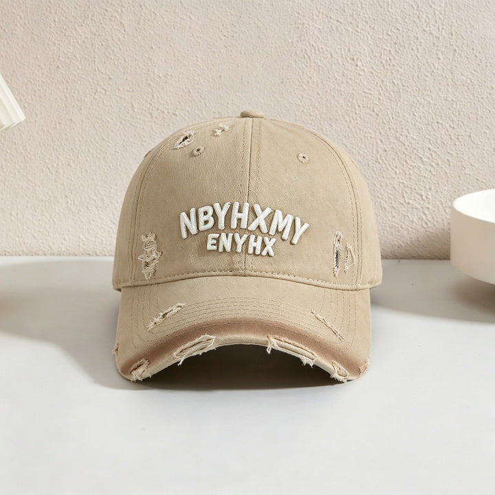 Men's Casual Distressed Textured Baseball Cap Kalsten