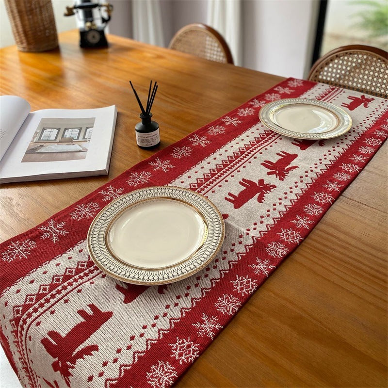 Festive Holiday Tapestry Table Runner