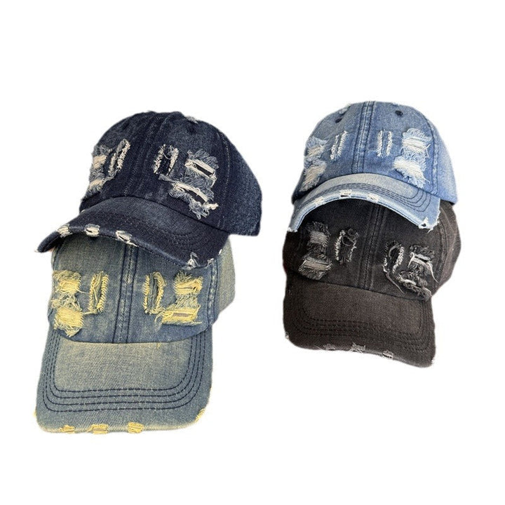 Women's Distressed Denim Adjustable Baseball Cap Kalsten