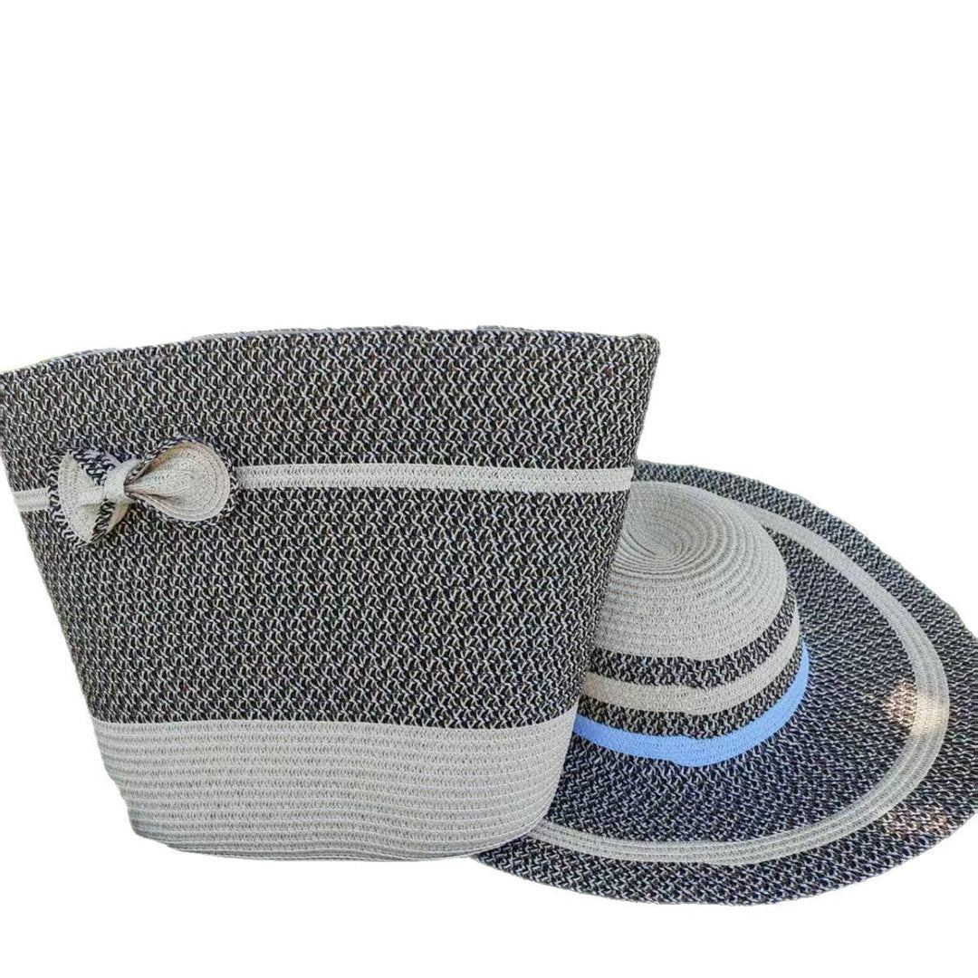 Elegant sun hat with wide brim and subtle stripe pattern Kalsten