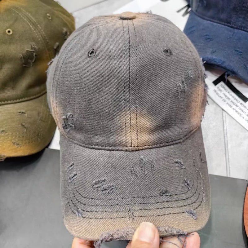 Men's Distressed Denim Baseball Cap Kalsten