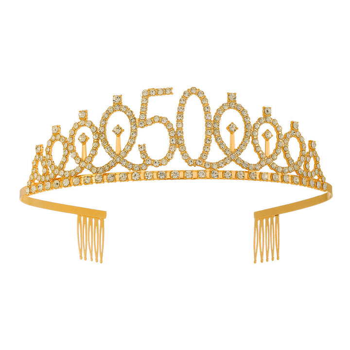 Women's Crystal-Embellished Tiara with Elegant Design Kalsten