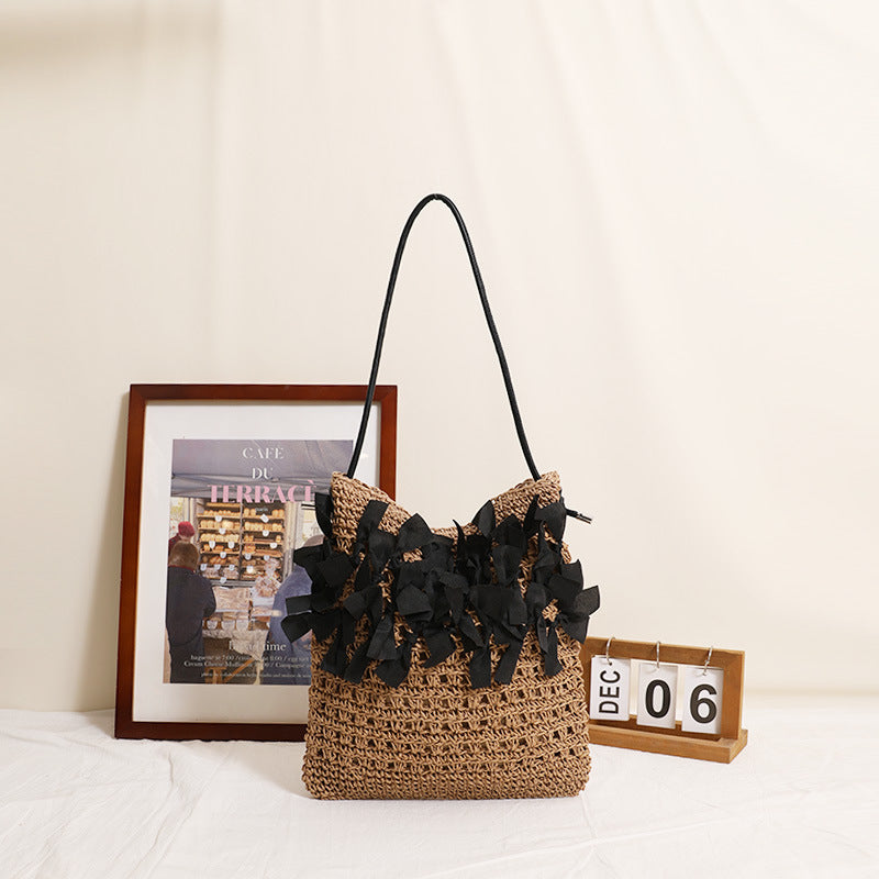 Handmade beach bag with decorative bows Kalsten
