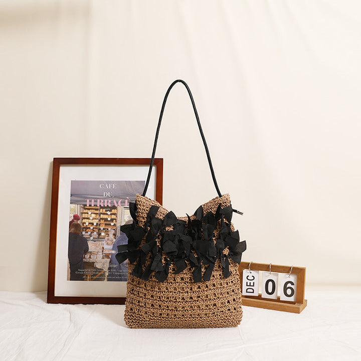 Handmade beach bag with decorative bows Kalsten