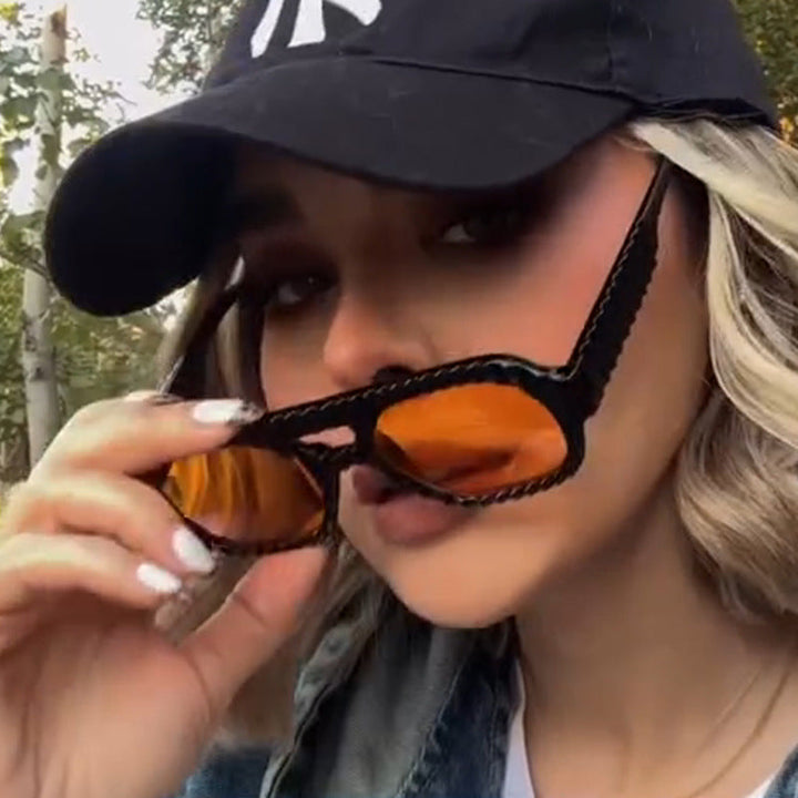 Women's geometric sunglasses with sophisticated structural design Kalsten