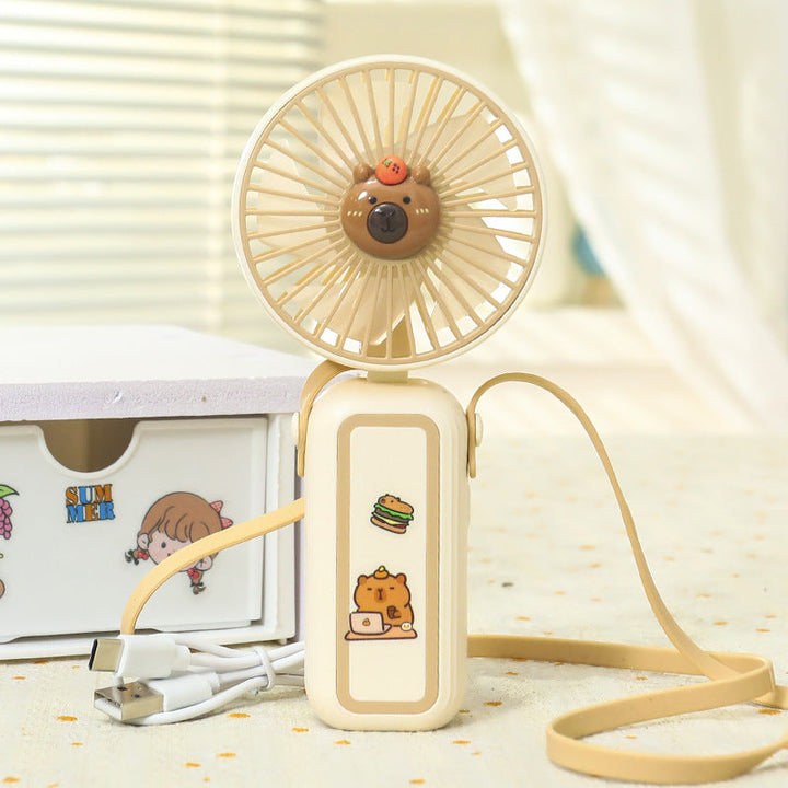 Women's Portable Mini Hand Fan with Cute Animal Design Kalsten