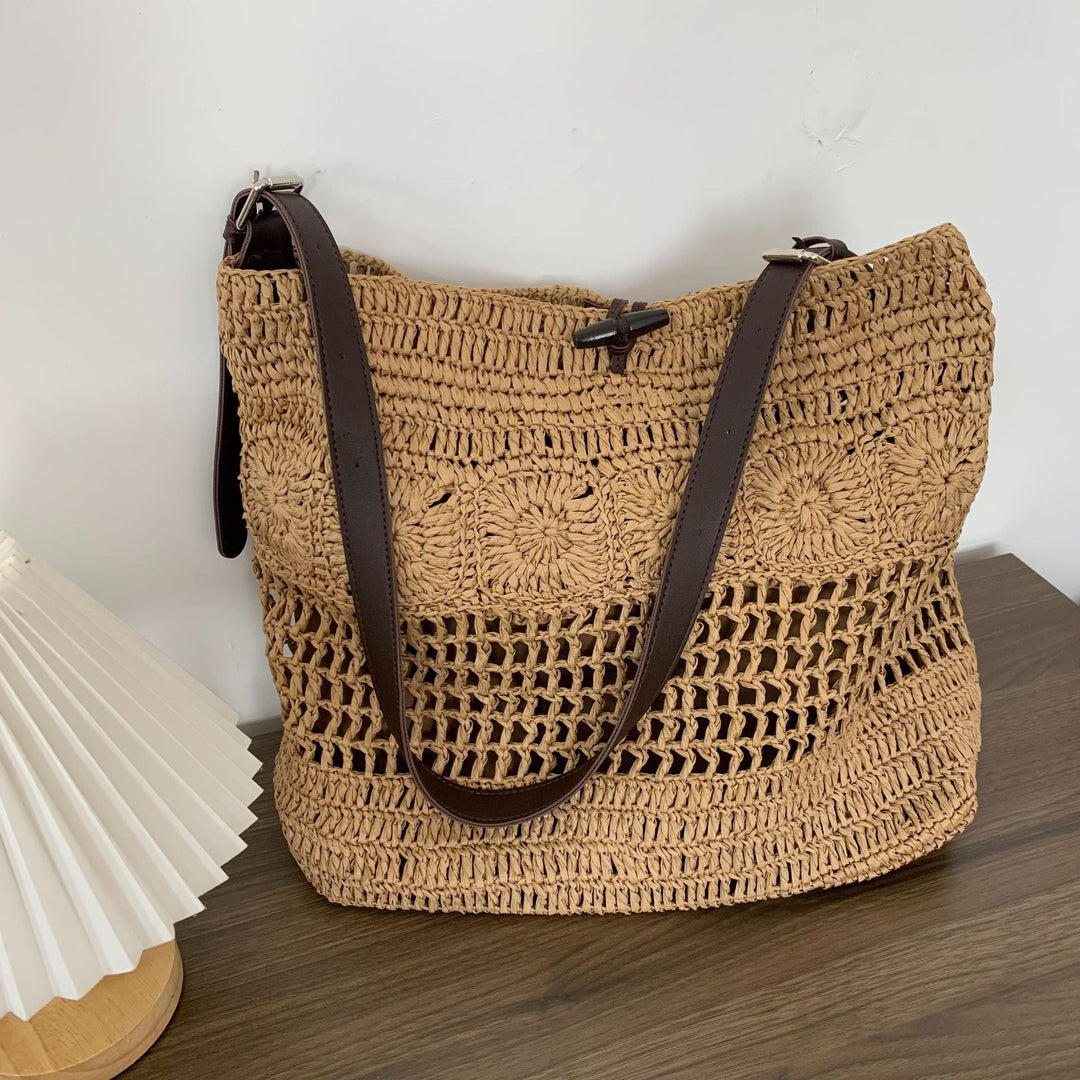 Braided handbag with sturdy leather straps Kalsten