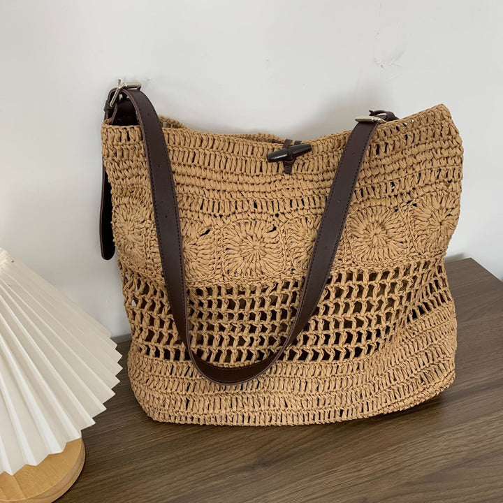 Braided handbag with sturdy leather straps Kalsten