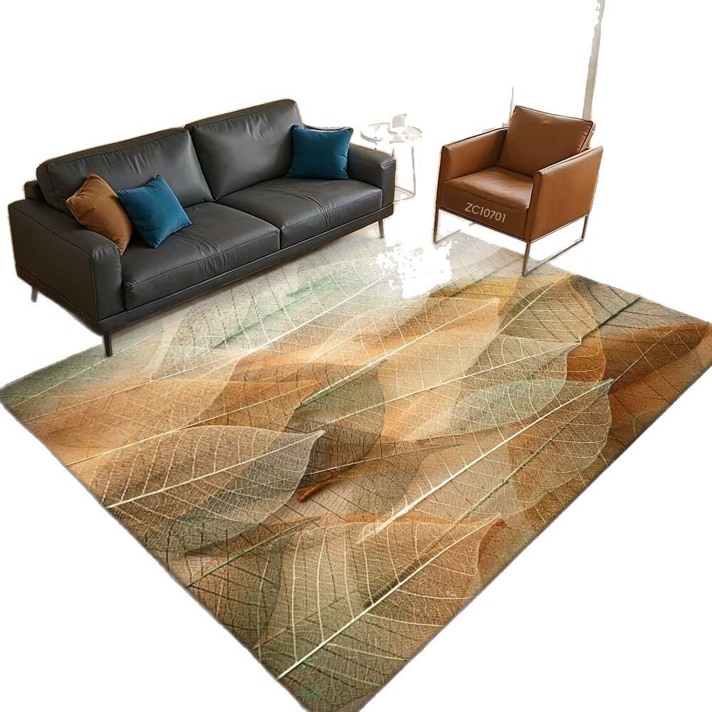 Leaf-Patterned Area Rug Kalsten