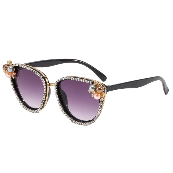 Ladies glamorous sunglasses with pearl and crystal decoration Kalsten