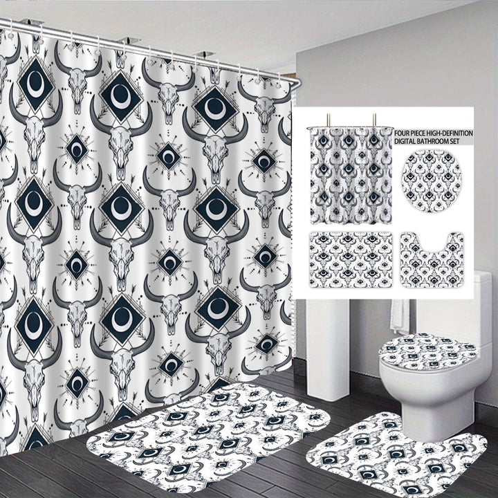 Bohemian-Themed Four-Piece Digital Bathroom Set Kalsten