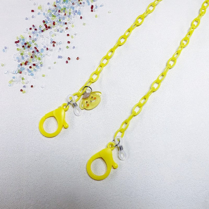 Playful glasses holder chain made of transparent material Kalsten