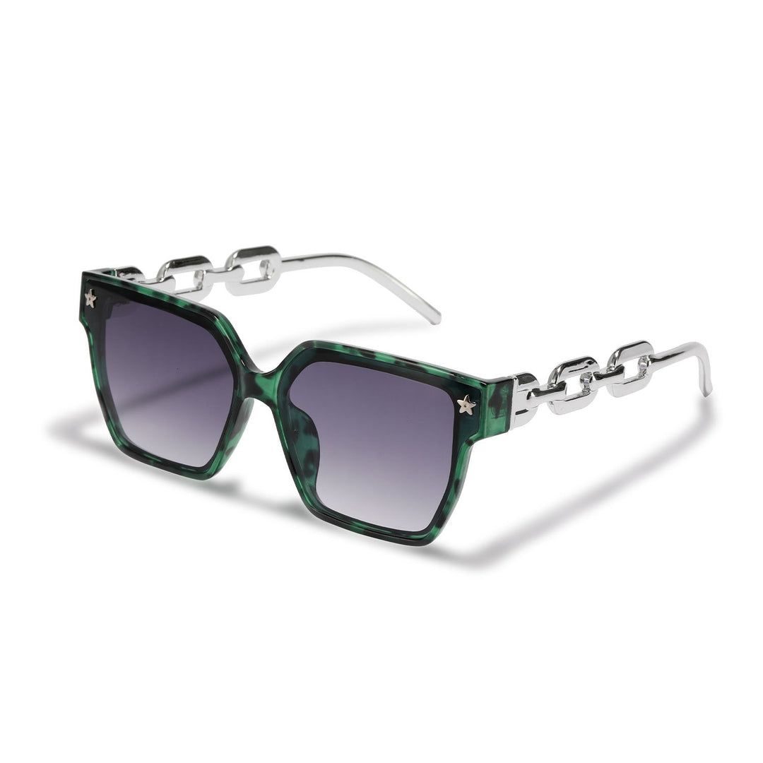 Ladies stylish square sunglasses with innovative metal frame construction Kalsten