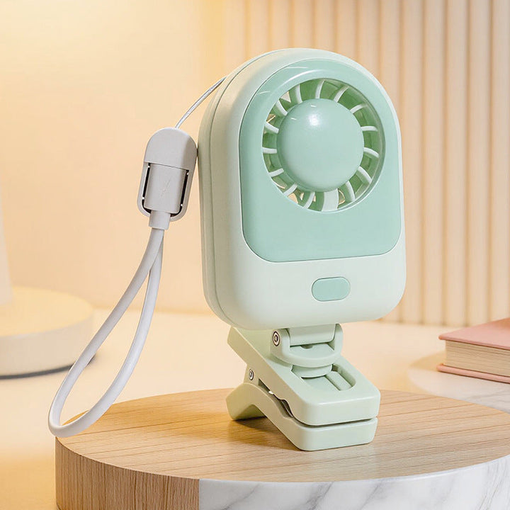 Ladies portable clip fan with USB connection and flexible adjustable tilt angle Kalsten