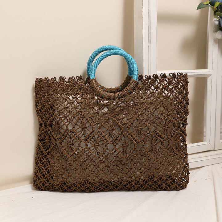 Elegant and Handmade Macrame Basket Bag Kalsten